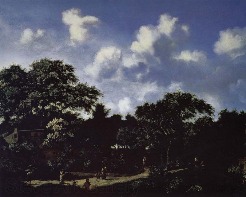 Jan van der Heyden The crossroads of the forest landscape Germany oil painting art